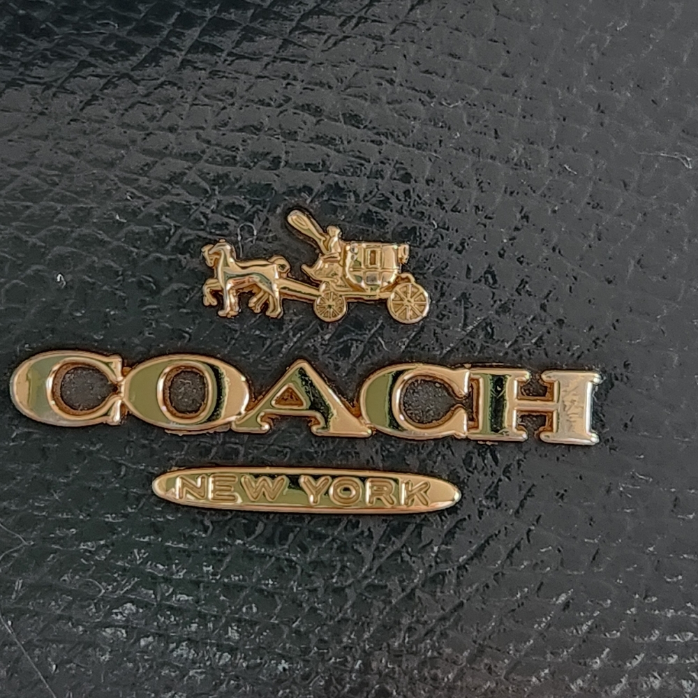 Like New COACH Sierra Bag Purse Black Crossbody Strap DUSTBAG - Picture 7 of 16